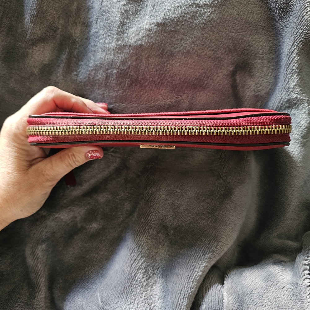 Kate Spade Cherry Red Zip Wallet - Picture 4 of 9